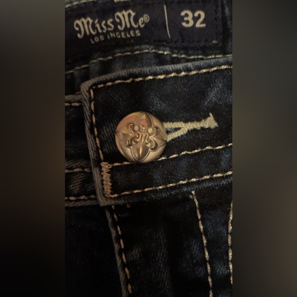 Miss Me Western Style Mid Rise Boot Cut Womens Jeans Size 32 Length 34 - Picture 6 of 9